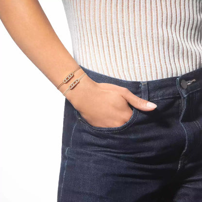 [Leaves]CARE(S) PAVÉ CORD BRACELET