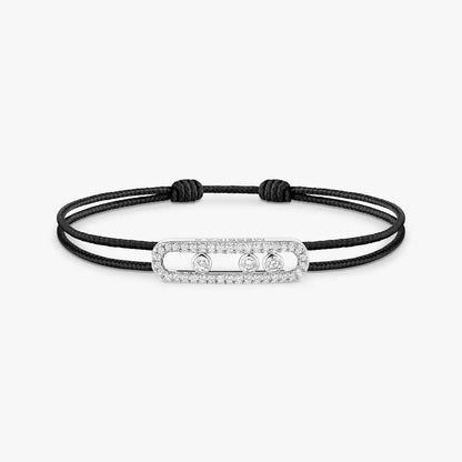 [Leaves]CARE(S) PAVÉ CORD BRACELET