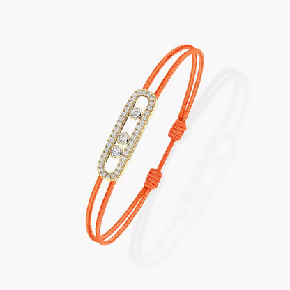 [Leaves]CARE(S) PAVÉ CORD BRACELET