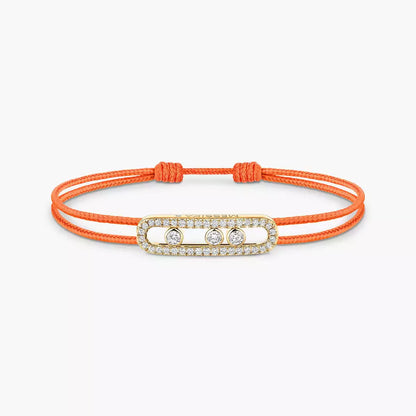 [Leaves]CARE(S) PAVÉ CORD BRACELET