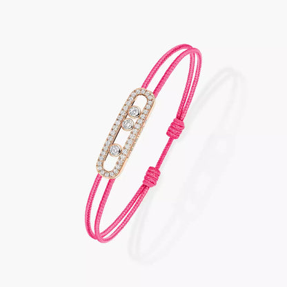 [Leaves]CARE(S) PAVÉ CORD BRACELET