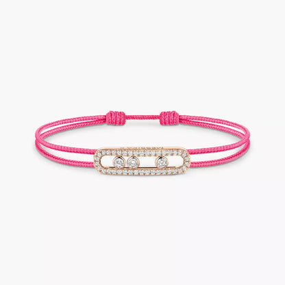 [Leaves]CARE(S) PAVÉ CORD BRACELET