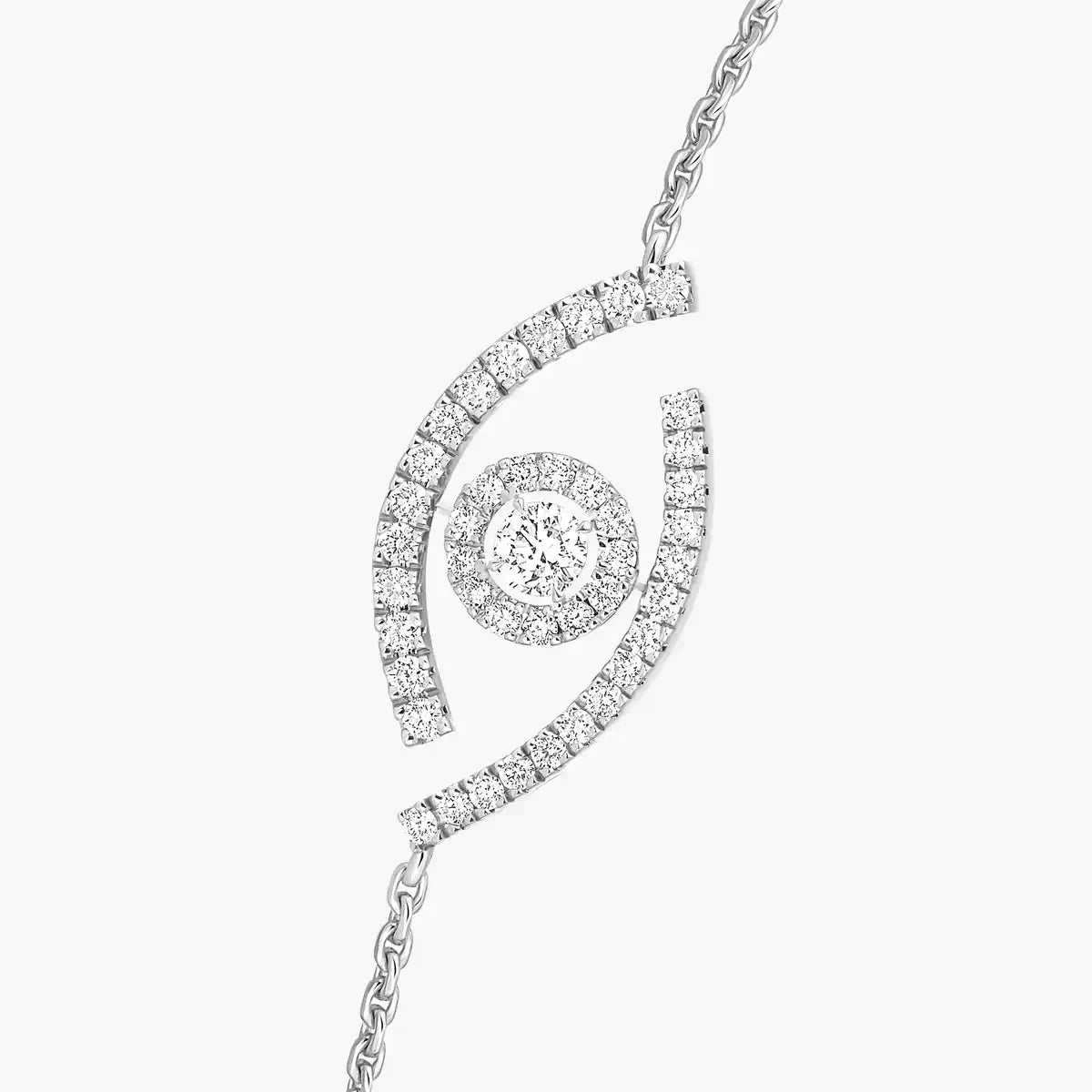 [Leaves]LUCKY EYE PAVÉ-SET DIAMOND BRACELET