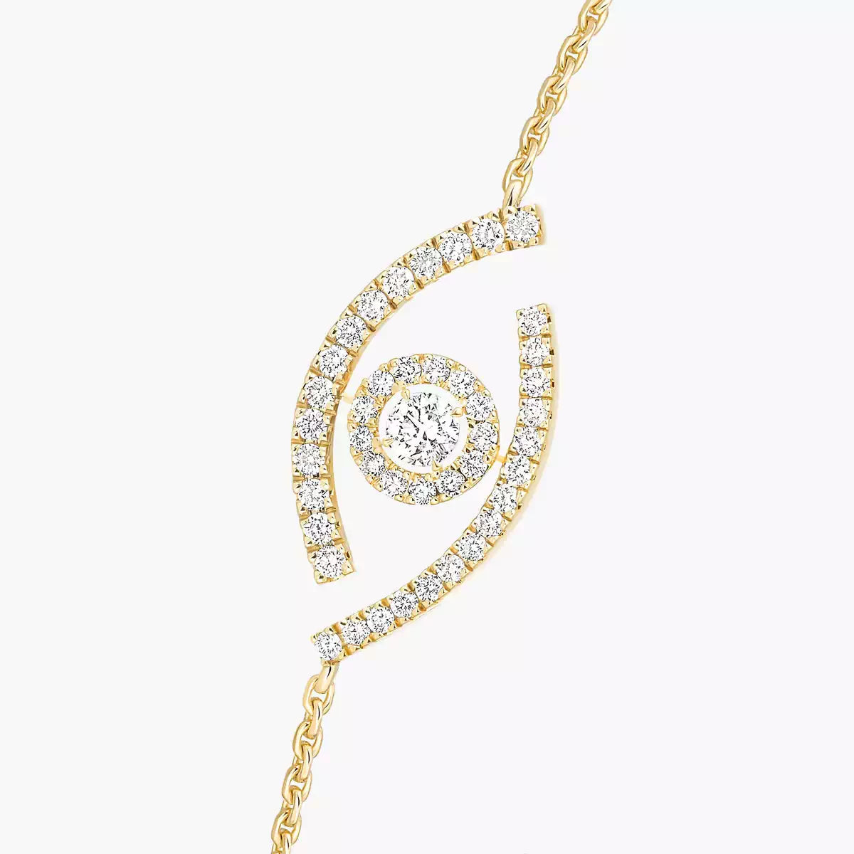 [Leaves]LUCKY EYE PAVÉ-SET DIAMOND BRACELET