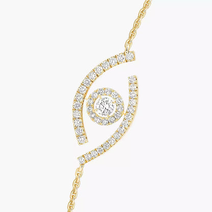 [Leaves]LUCKY EYE PAVÉ-SET DIAMOND BRACELET