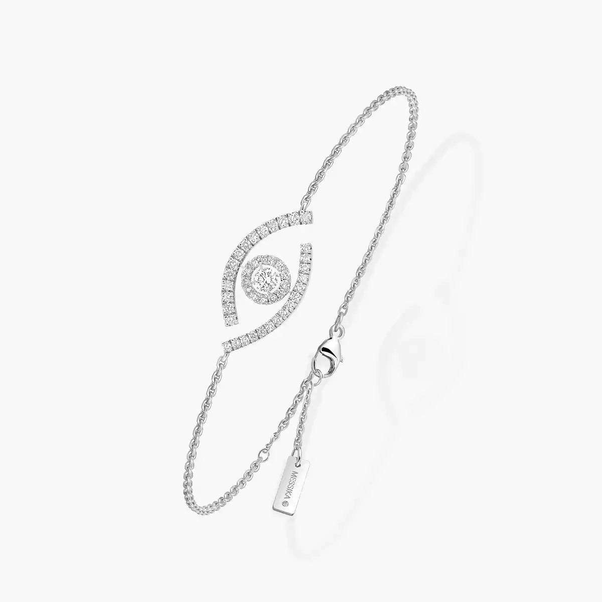 [Leaves]LUCKY EYE PAVÉ-SET DIAMOND BRACELET