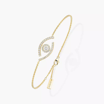 [Leaves]LUCKY EYE PAVÉ-SET DIAMOND BRACELET
