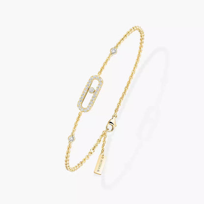 [Leaves]MOVE UNO DIAMOND BRACELET