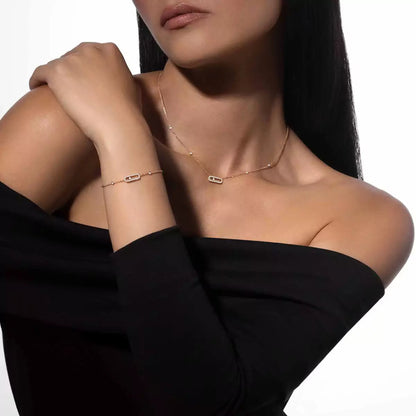 [Leaves]MOVE UNO DIAMOND BRACELET