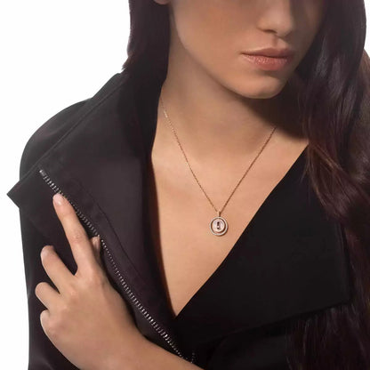 [Leaves]Lucky Move Diamond Necklace in Rose Gold and White Mother-of-Pearl