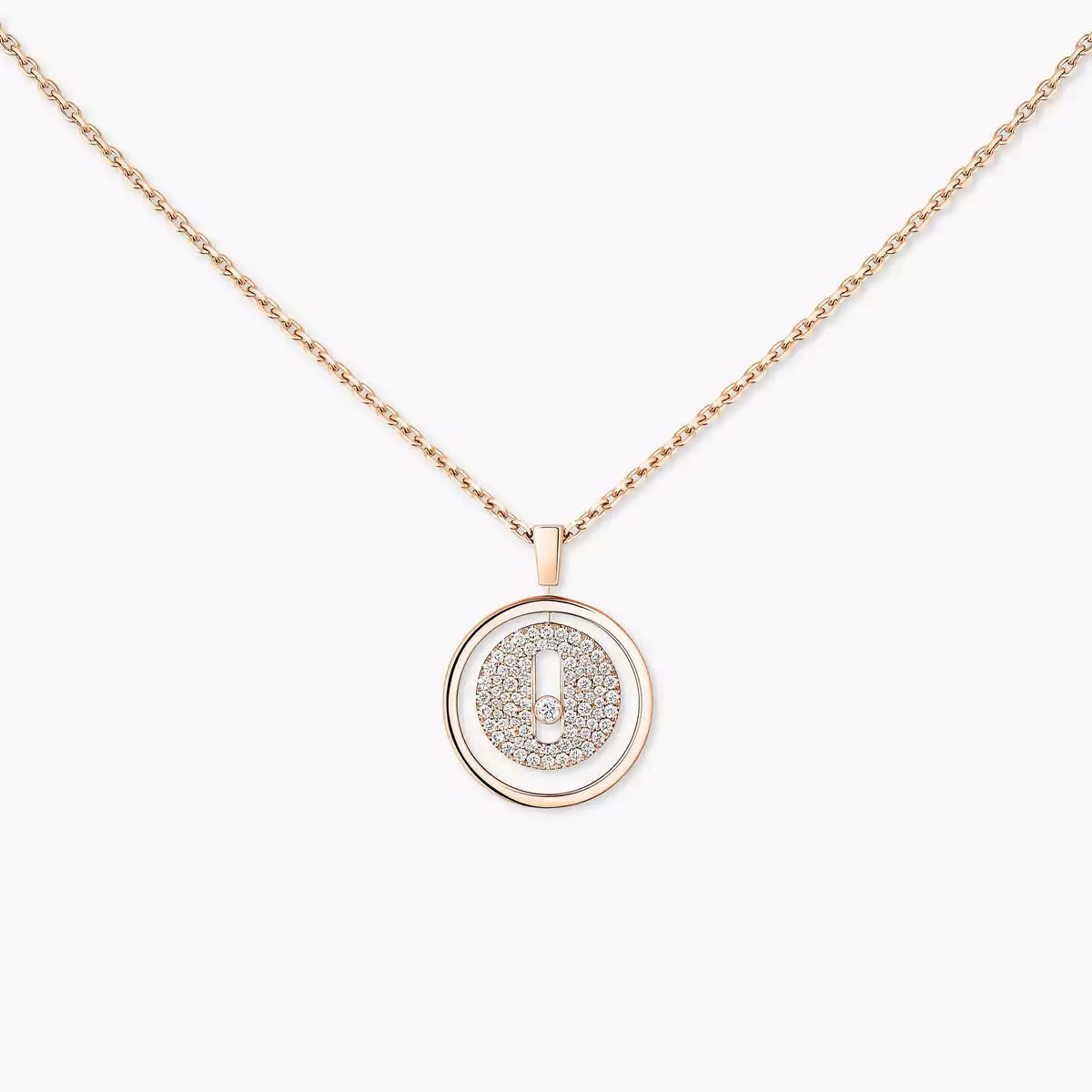 [Leaves]LUCKY MOVE FULL PAVÉ DIAMOND NECKLACE
