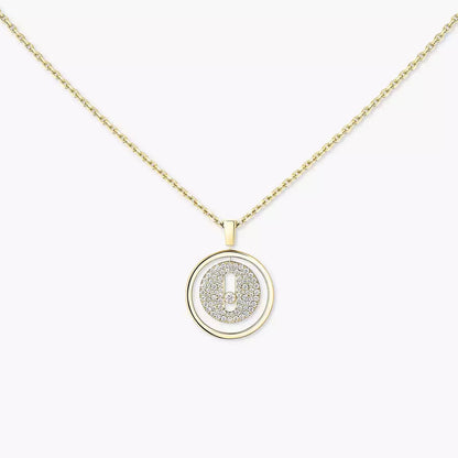 [Leaves]LUCKY MOVE FULL PAVÉ DIAMOND NECKLACE