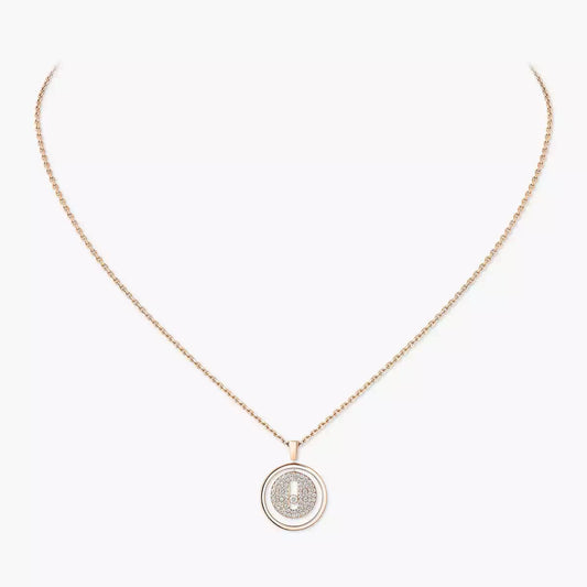 [Leaves]LUCKY MOVE FULL PAVÉ DIAMOND NECKLACE