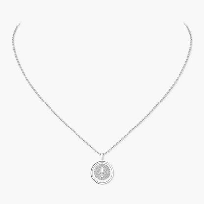 [Leaves]LUCKY MOVE FULL PAVÉ DIAMOND NECKLACE