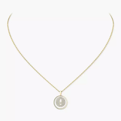 [Leaves]LUCKY MOVE FULL PAVÉ DIAMOND NECKLACE
