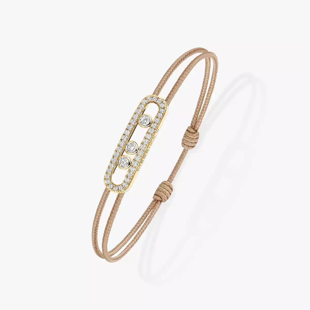[Leaves]CARE(S) PAVÉ CORD BRACELET
