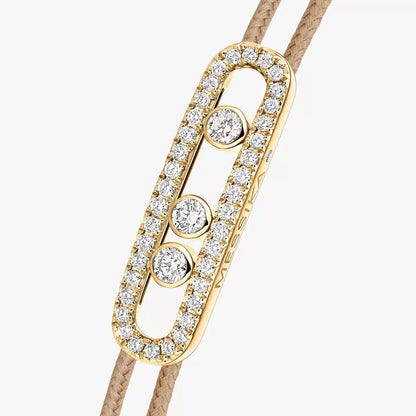 [Leaves]CARE(S) PAVÉ CORD BRACELET