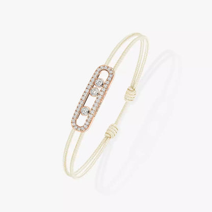 [Leaves]CARE(S) PAVÉ CORD BRACELET