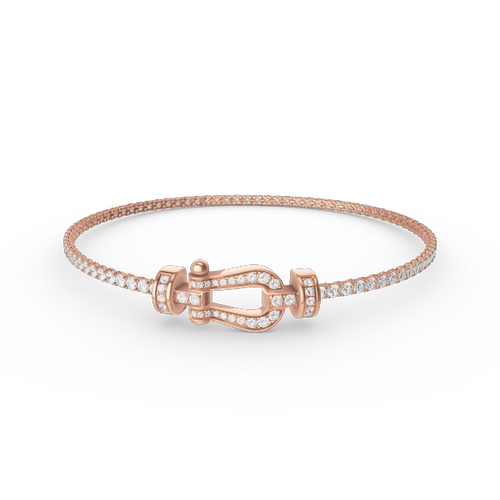 [Leaves]FORCE  HORSESHOE  DIAMOND TENNIS BRACELET