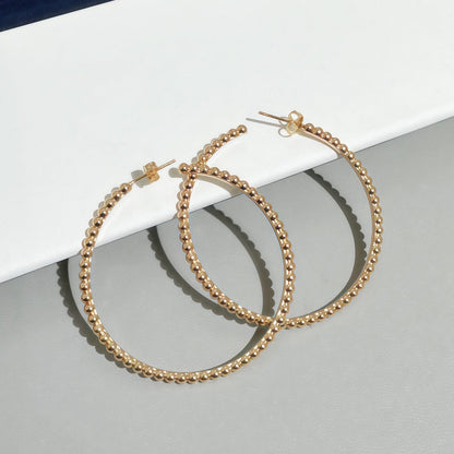 [Leaves] SMOOTH BEAD STUD EARRINGS