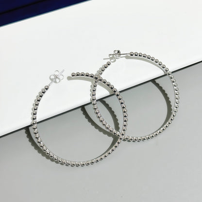 [Leaves] SMOOTH BEAD STUD EARRINGS