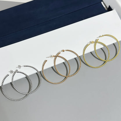 [Leaves] SMOOTH BEAD STUD EARRINGS