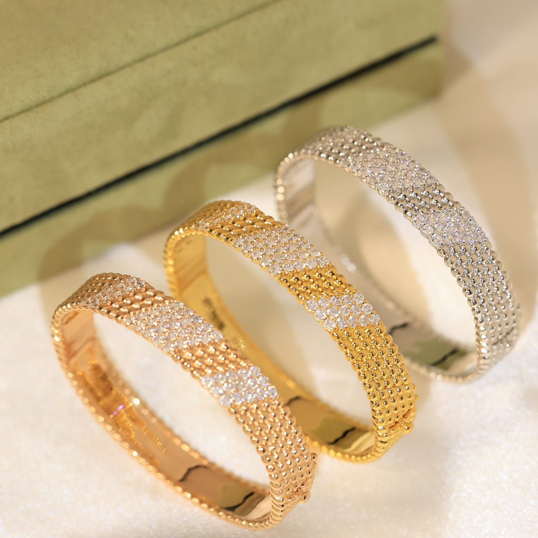 [Leaves]  FIVE-ROW DIAMOND BRACELET