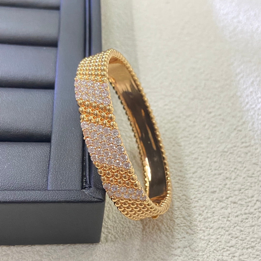 [Leaves]  FIVE-ROW DIAMOND BRACELET