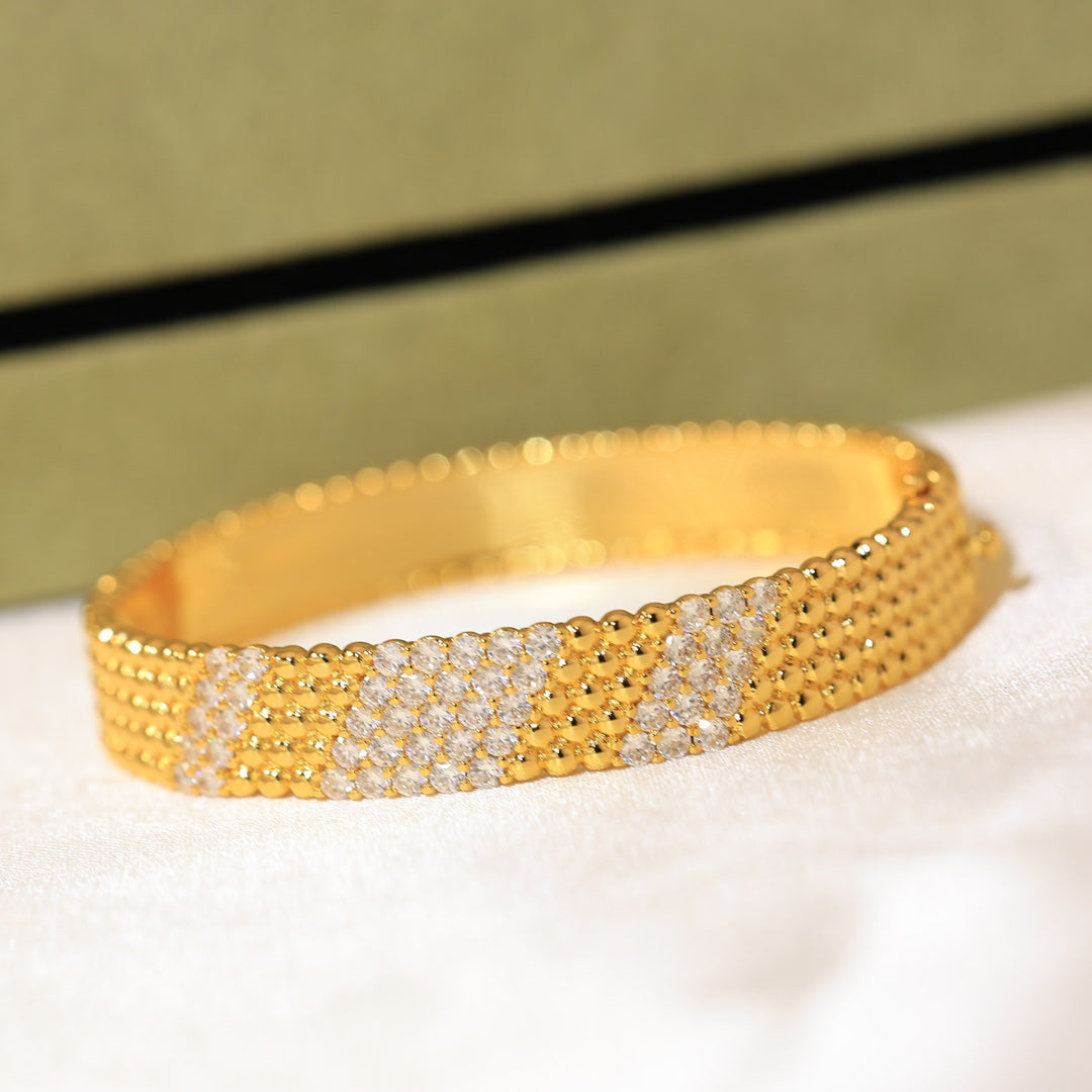 [Leaves]  FIVE-ROW DIAMOND BRACELET