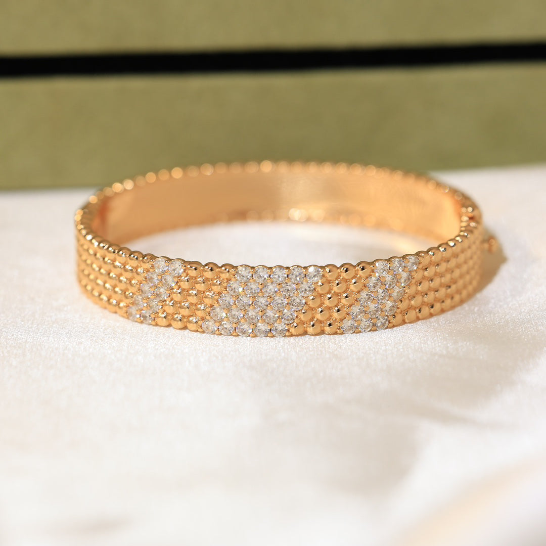 [Leaves]  FIVE-ROW DIAMOND BRACELET