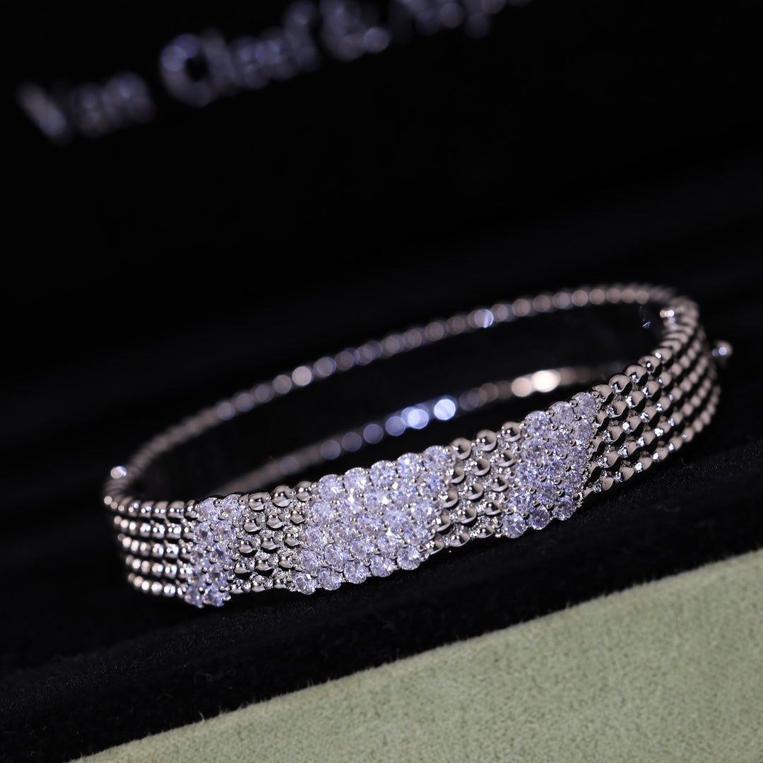 [Leaves]  FIVE-ROW DIAMOND BRACELET