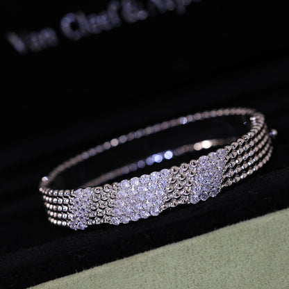 [Leaves]  FIVE-ROW DIAMOND BRACELET