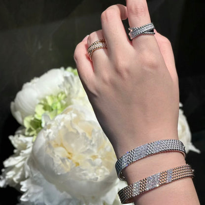 [Leaves]  FIVE-ROW DIAMOND BRACELET