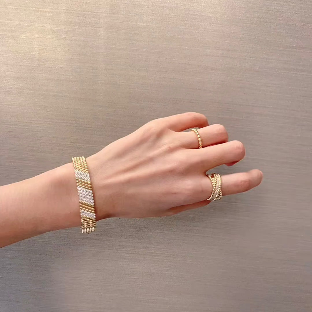 [Leaves]  FIVE-ROW DIAMOND BRACELET