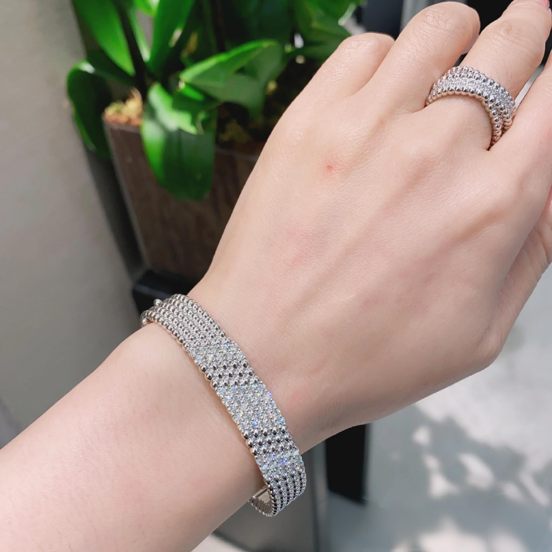[Leaves]  FIVE-ROW DIAMOND BRACELET