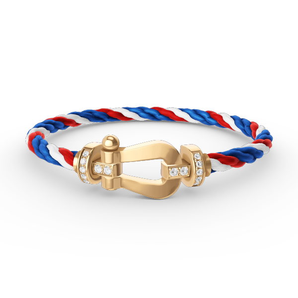 [Leaves]FORCE LARGE HORSESHOE HALF DIAMOND BRACELET - GOLD