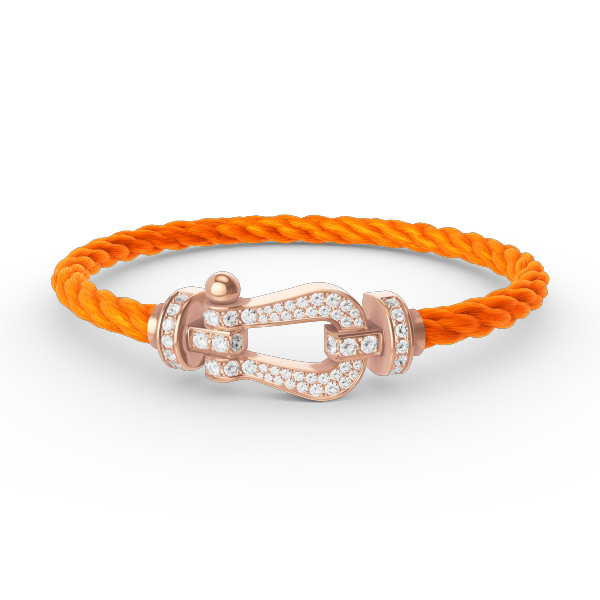 [Leaves]FORCE LARGE HORSESHOE FULL DIAMOND BRACELET - ROSE GOLD