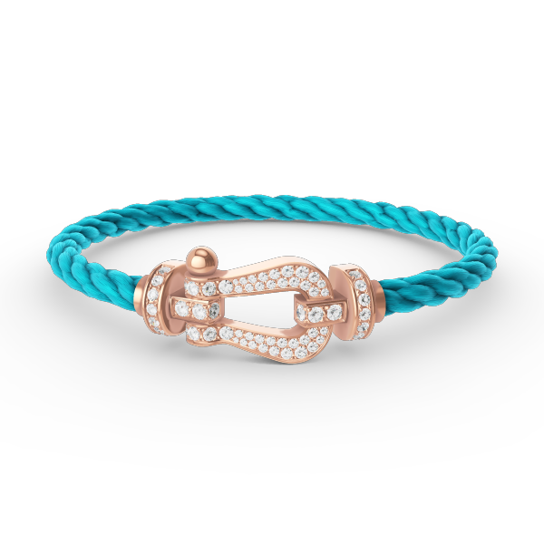 [Leaves]FORCE LARGE HORSESHOE FULL DIAMOND BRACELET - ROSE GOLD