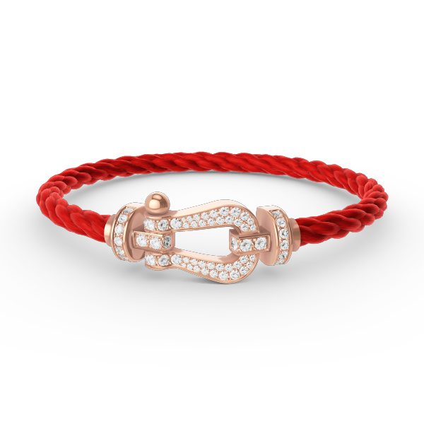 [Leaves]FORCE LARGE HORSESHOE FULL DIAMOND BRACELET - ROSE GOLD