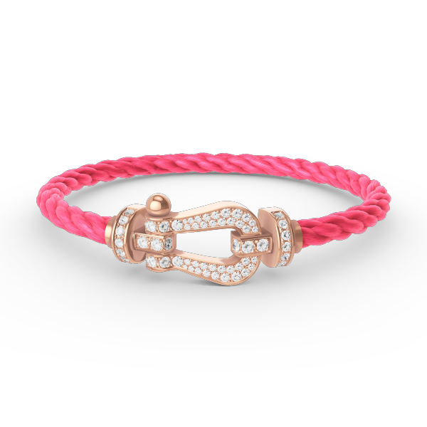 [Leaves]FORCE LARGE HORSESHOE FULL DIAMOND BRACELET - ROSE GOLD