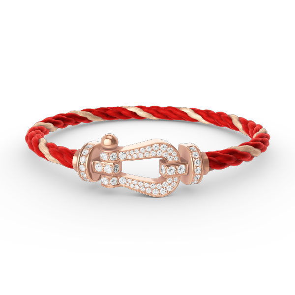 [Leaves]FORCE LARGE HORSESHOE FULL DIAMOND BRACELET - ROSE GOLD