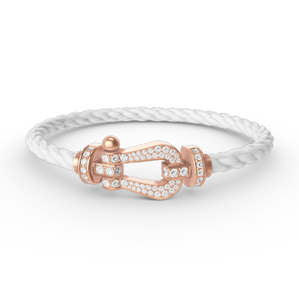 [Leaves]FORCE LARGE HORSESHOE FULL DIAMOND BRACELET - ROSE GOLD