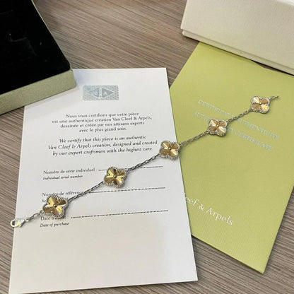 [Leaves]LUCKY CLOVER 5-MOTIF BRACELET - LASER COLLECTION
