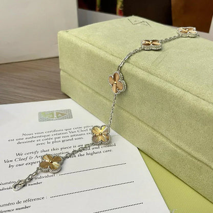 [Leaves]LUCKY CLOVER 5-MOTIF BRACELET - LASER COLLECTION