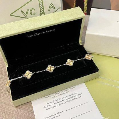 [Leaves]LUCKY CLOVER 5-MOTIF BRACELET - LASER COLLECTION