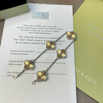 [Leaves]LUCKY CLOVER 5-MOTIF BRACELET - LASER COLLECTION