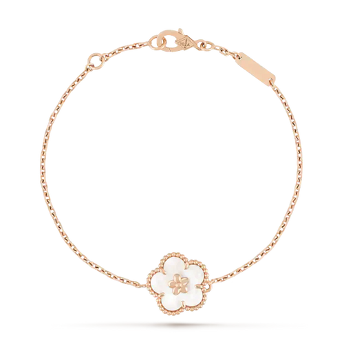 [Leaves]LUCKY WHITE MOP PLUM BLOSSOM  BRACELET