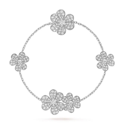 [Leaves]FRIVOLE SILVER 5 FLOWERS BRACELET