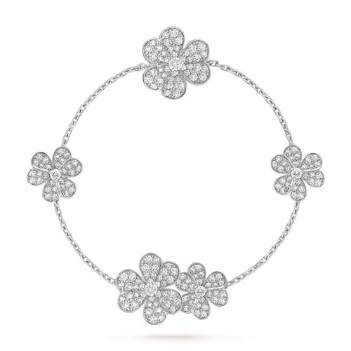 [Leaves]FRIVOLE SILVER 5 FLOWERS BRACELET