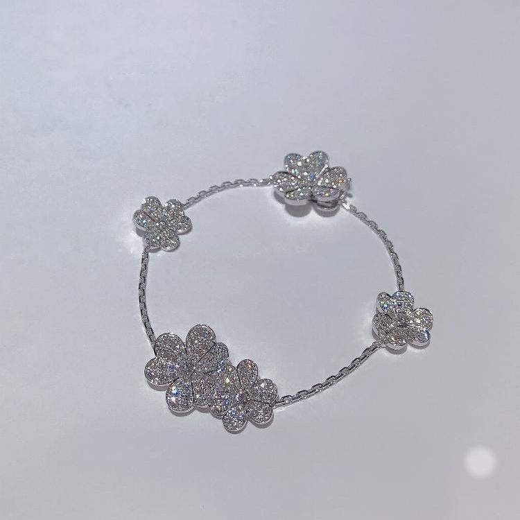 [Leaves]FRIVOLE SILVER 5 FLOWERS BRACELET